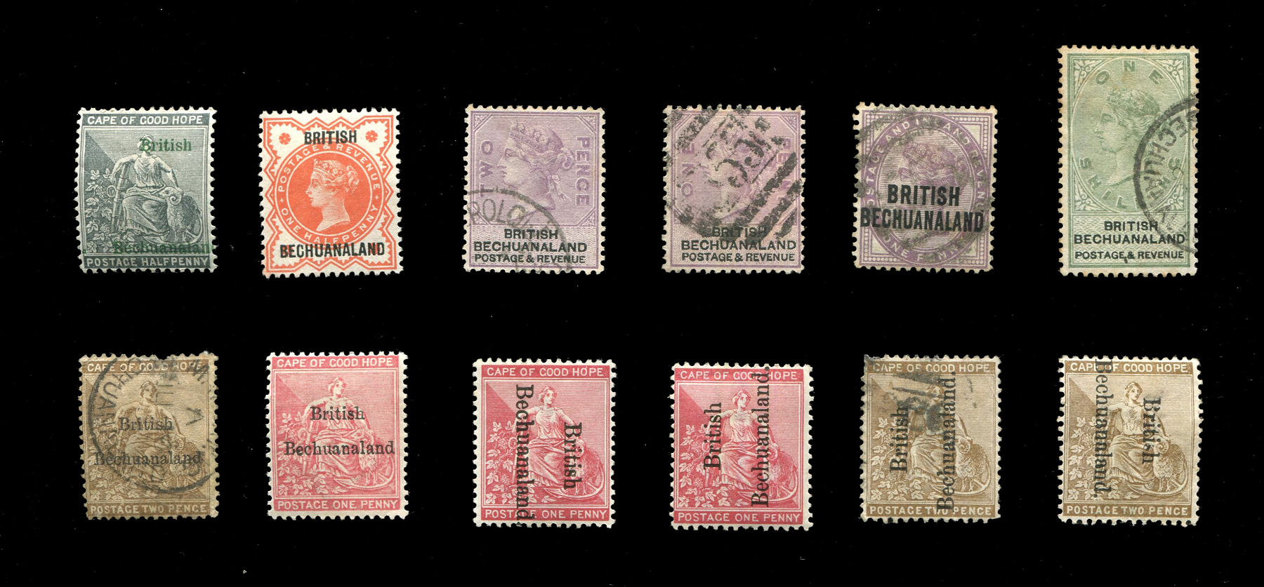 A collection of world stamps on stock cards, including Great Britain 1d black (damaged), 1d reds, - Image 2 of 3