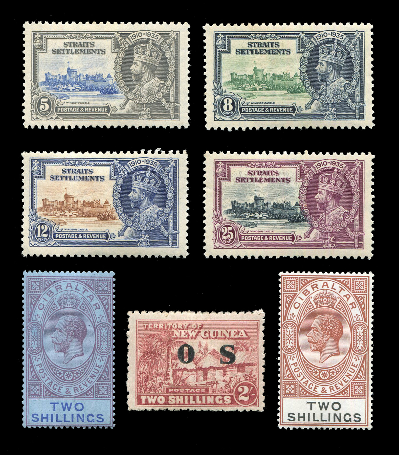 A collection of world stamps on stock cards, including Great Britain 1d black (damaged), 1d reds,