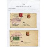 A collection of Arctic postal history contained within two albums and a box file with display pages,