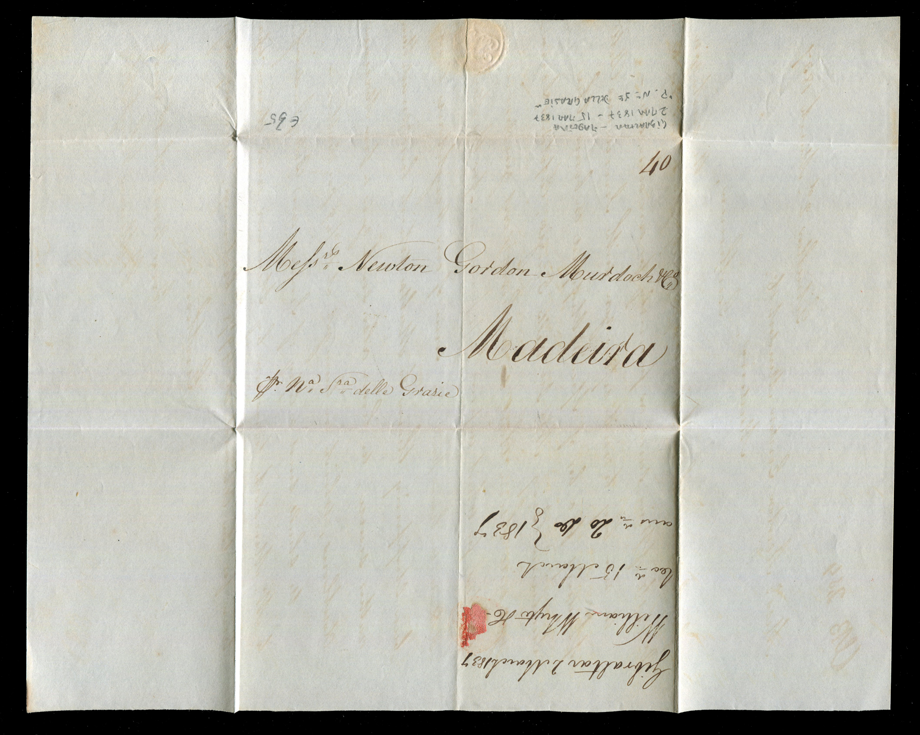 A collection of Great Britain postal history, including pre-stamp covers, 1841 1d red browns,