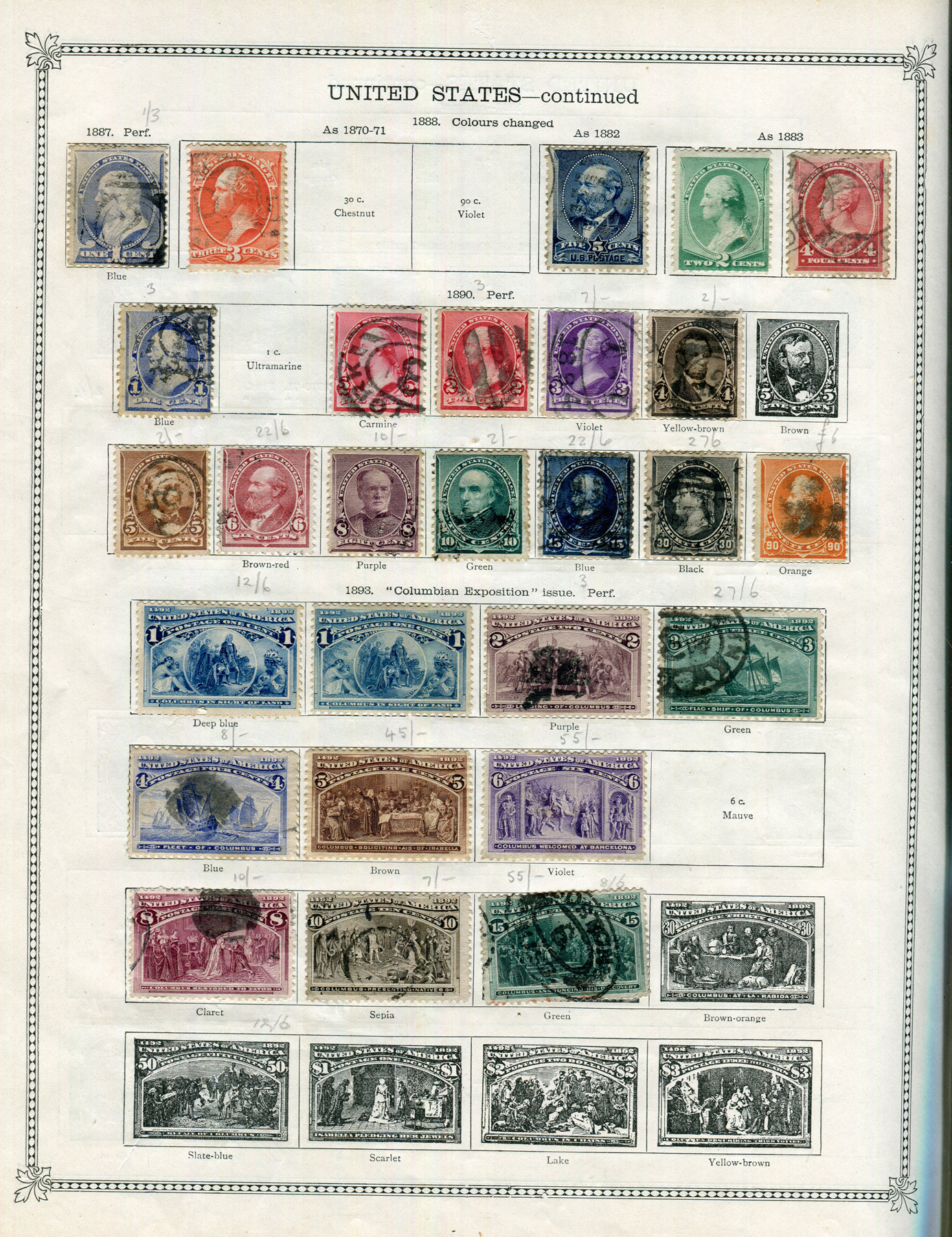 An Ideal stamp album containing world stamps, including China 1878 3 Candarins used, 1897 2c red - Image 2 of 3