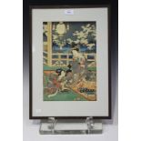 Toyokuni III (Kunisada) (1786-1864) - a Japanese polychrome woodblock oban tateye print, depicting