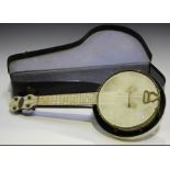 An early 20th century Neapolitan mandolin, the interior bearing label marked 'Cav.Giovanni de Meglio