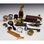 A quantity of mixed collectors' items, including four novelty models of musical instruments, a