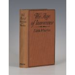 WHARTON, Edith. The Age of Innocence. New York: Appleton & Co., 1920. First edition, third printing.