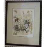 Chris Orr - ''The Conscience of Bears', etching, signed, dated 1984 and editioned 23/75 in pencil,