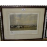 After Lionel Edwards - 'Epsom' (Horse Racing), 20th century colour print, signed in pencil, Fine Art