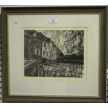 Garrick Palmer - 'A Kennet Watermill', 20th century woodcut, signed, titled, dated '75 and editioned