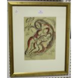 Marc Chagall - 'Hagar in the Desert', lithograph, circa 1960, Goldmark Gallery labels verso, 34.
