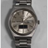 A Mondaine Quartz Solar powered steel cased gentleman's wristwatch, circa 1977, the signed