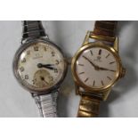 An Omega 18ct gold circular cased lady's wristwatch, the signed movement numbered '17518403', the