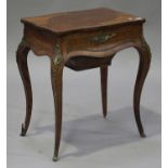 A 19th century French kingwood and parquetry inlaid lady's dressing table with gilt metal mounts,