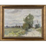 Edward Wesson - Wareham, Dorset, 20th century oil on canvas-board, signed, 44cm x 59.5cm, within a