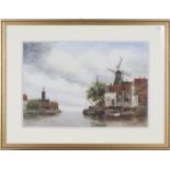 Jan van Couver [Hermanus Koekkoek II] - Views on the Scheldt, a pair of 19th century watercolours,
