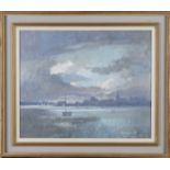 Norman Battershill - 'Storm Cloud, Bosham', oil on board, signed recto, titled verso, 44cm x 55cm,