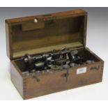An early 20th century watchmaker's lathe, marked 'F. Lorch', cased, width 31cm.Buyer’s Premium 29.4%