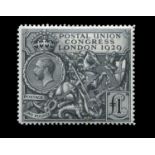 A Great Britain 1929 PUC £1 black stamp, fine mounted mint.Buyer’s Premium 29.4% (including VAT @