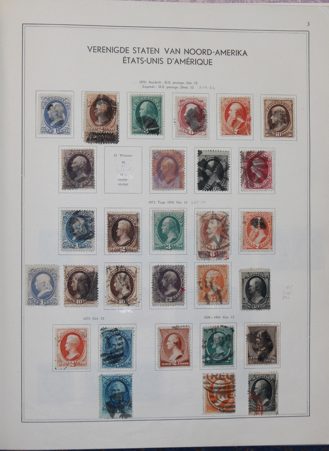 A USA stamp collection from 1851 10c, 12c used, 1869 to 30c used, 1870 to 90c used, later issues - Image 2 of 2