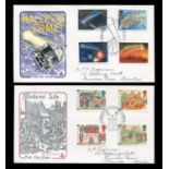 A collection of world stamps in albums and on stock cards, first day covers, First World War