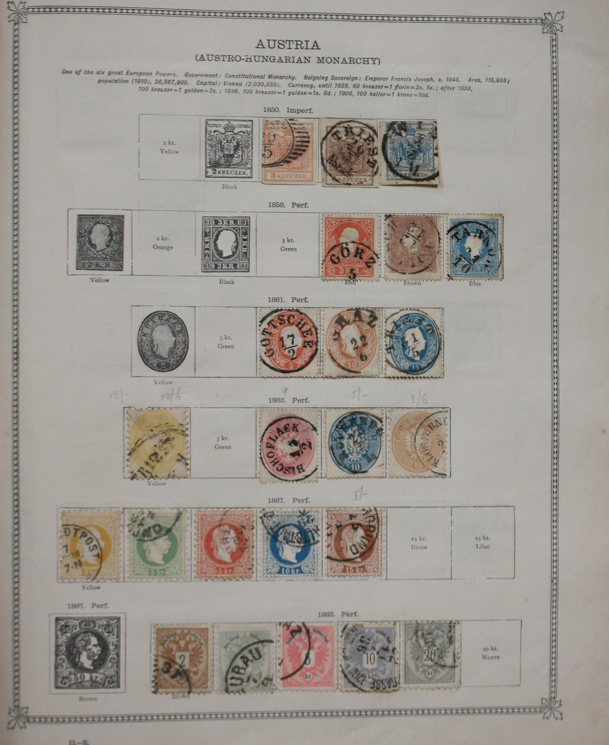 A Schaubek stamp album containing Gold Coast from 1876, 1889-94 20 shilling used, 1913 5 shilling - Image 2 of 3