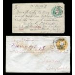 A collection of stamp albums and some loose, including a group of envelopes from India circa 1907