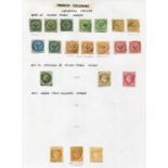 A collection of French Colonies stamps within eleven albums and some album leaves, including auction