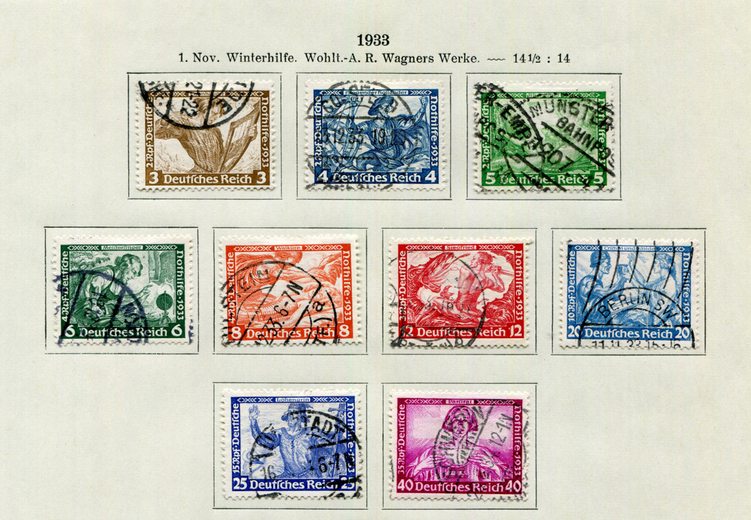 A Germany stamp album from 1872 mint and used, including 1928 Zeppelin set of three used, 1933