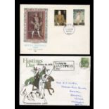 A collection of world stamps within five albums, including Great Britain presentation packs and