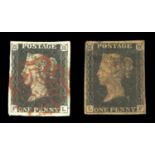 A Great Britain stamp album from two 1840 1d black, one fine used, Edward VII 2/6d, 5 shillings,