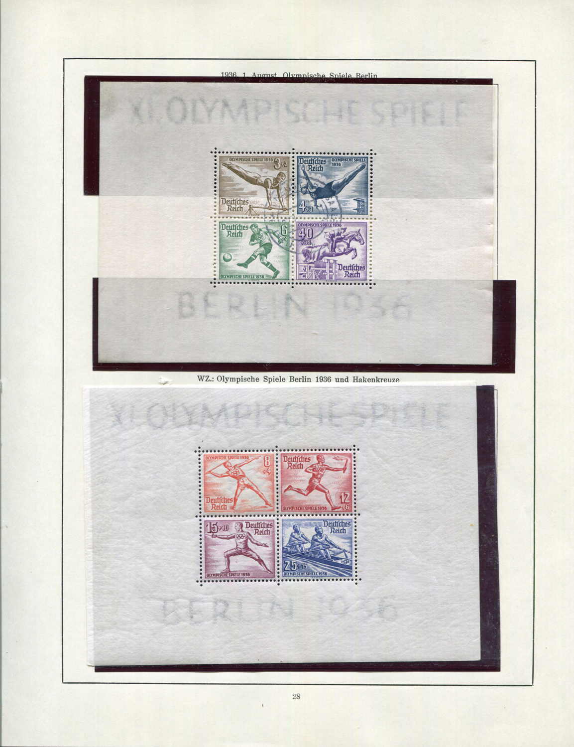 A Germany stamp album from 1872 mint and used, including 1928 Zeppelin set of three used, 1933 - Image 2 of 2