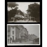 A photographic postcard titled 'Montague Street, Worthing', together with 2 further photographic