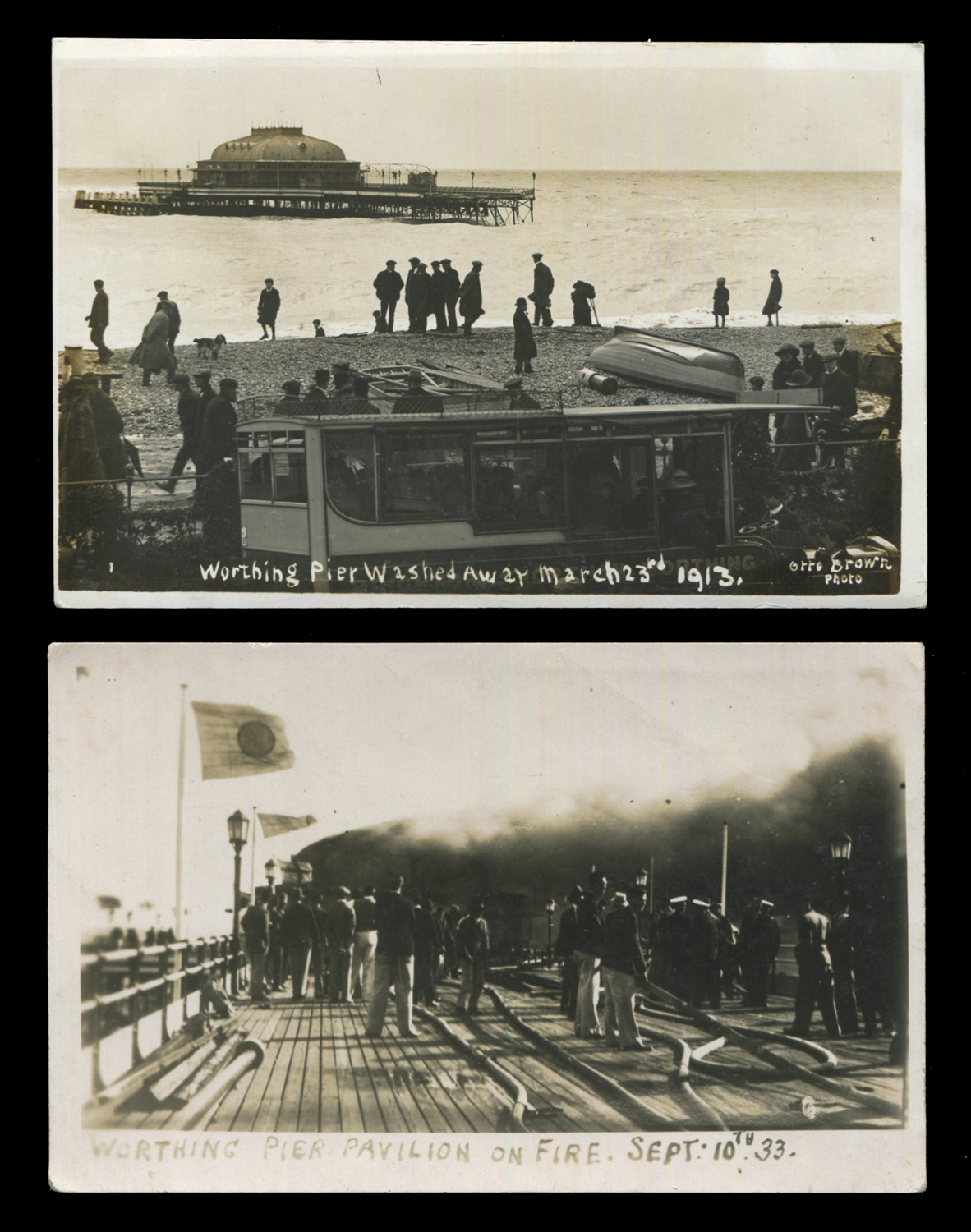 An album containing approximately 180 postcards of Worthing, West Sussex, and its environs,