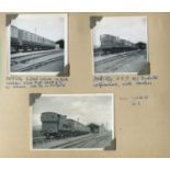 PHOTOGRAPHS. Four albums containing a collection of small-format photographs of trains and railways,