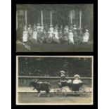 A collection of 14 photographic postcards of social history scenes in Worthing, West Sussex,