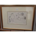 British School - Studies of Jack Russell Terriers, 20th century pencil, indistinctly signed, 26.