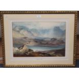 Charles Frederick Buckley - 'Llyn Ogwen, N. Wales', watercolour, signed and dated 1865, 34.5cm x