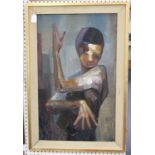 F.C.O. Vilallonga - 'Flamenco', 20th century oil on board, signed recto, titled verso, 80cm x