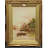 Walter Stuart Lloyd - 'Entrance to Dartmouth Harbour', early 20th century watercolour, signed,