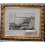 Alfred John Billinghurst - 'Burnham Crouch, Essex', watercolour, signed recto, titled verso, 24cm