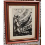 Louis Thomson - 'Requiem', 20th century lithograph, signed and titled in pencil, 41cm x 29.5cm,