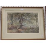 Arthur H. Miles - 'Spring in Gwaelod-Y-Garth Woods', watercolour, signed and dated 1974 recto,
