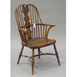 A 20th century ash and elm Windsor armchair, made to commemorate the royal wedding of Prince Charles