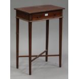 A 20th century George III style mahogany side table, fitted with a single frieze drawer, height