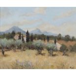 Marcel Dyf - 'Farmhouse amid the Cornfields of Provence', 20th century oil on canvas, signed