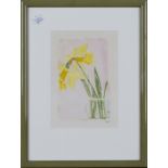 Tessa Newcomb - 'Spring Daffodils', watercolour with gouache, signed with initials and dated '89