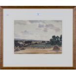 Claude Muncaster - 'August Evening near Petworth', watercolour, signed recto, titled and dated