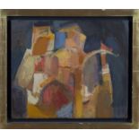 Juliet Schubart - 'Old City', oil on canvas, signed with monogram recto, titled, inscribed and dated