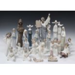 Eighteen Lladro porcelain figures, including Moses, No. 5170, boxed, Talk to Me, No. 5987, boxed,
