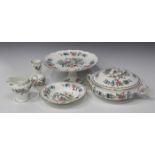 An Aynsley bone china 'Pembroke' pattern part dinner service, including three tureens and covers,