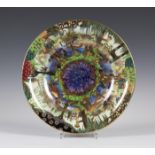 A Wedgwood Fairyland Lustre Lily Tray, 1920s, decorated by Daisy Makeig-Jones, the interior with the
